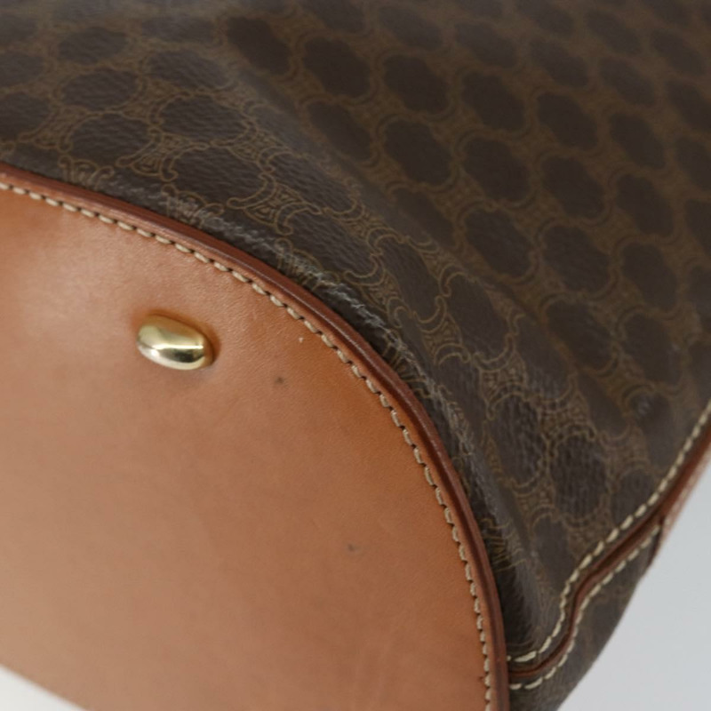 【日本直送】CELINE Macadam帆布手提包 PVC皮革 棕色 金色 正品 146628-15