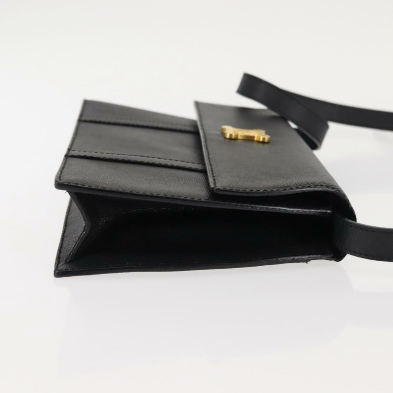 【日本直送】CELINE 黑色金色皮革肩背包 正品 146685-2