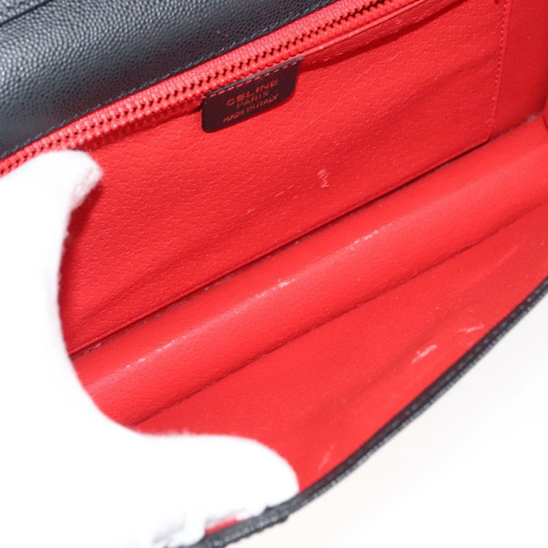 【日本直送】CELINE 黑色金色皮革肩背包 正品 146685-9