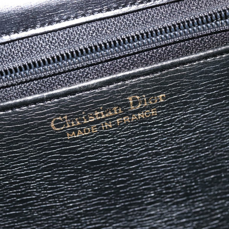 【日本直送】Christian Dior 黑色金色皮革肩背包,正品編號 146644-17