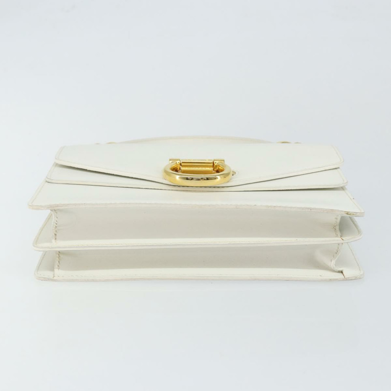 【日本直送】CELINE 手提包 皮革 白色 金色 正品 146638-4