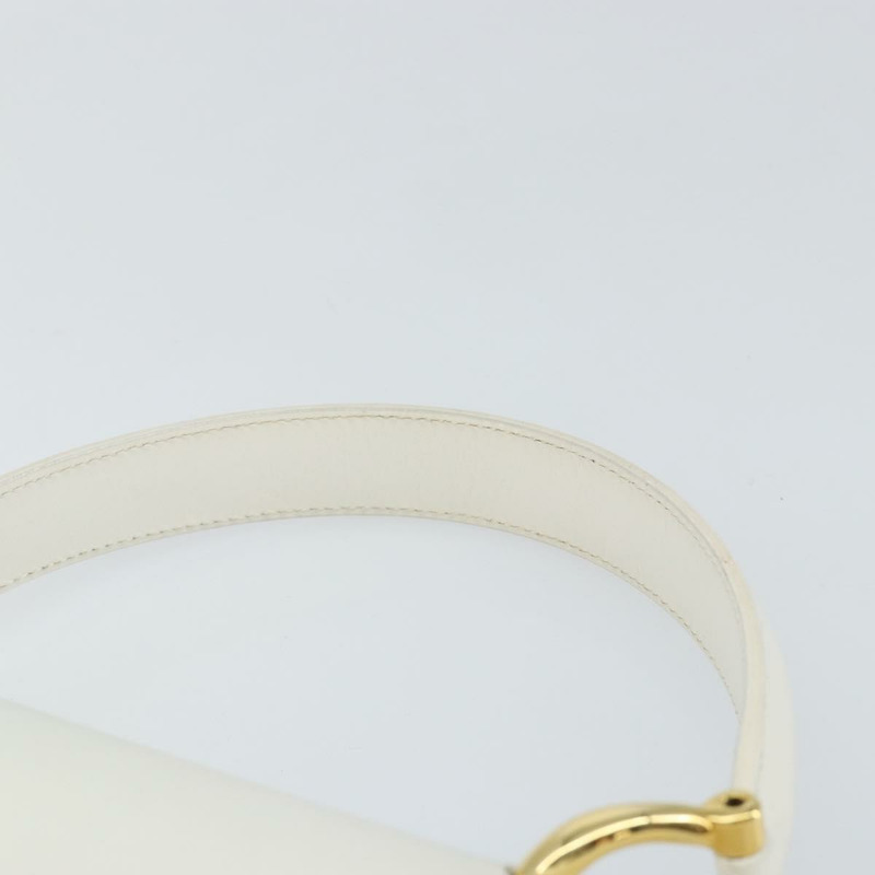 【日本直送】CELINE 手提包 皮革 白色 金色 正品 146638-7