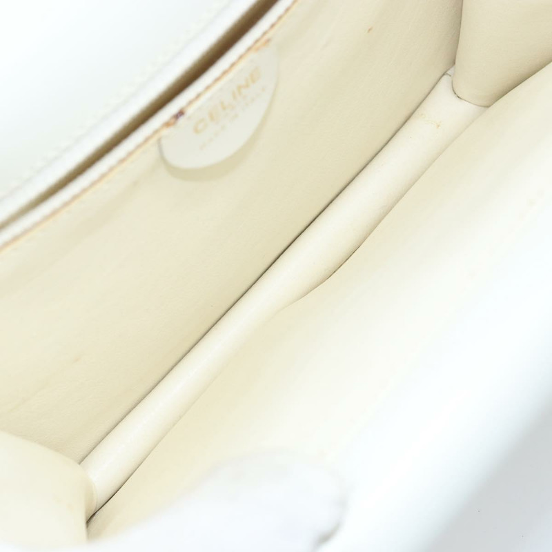 【日本直送】CELINE 手提包 皮革 白色 金色 正品 146638-10