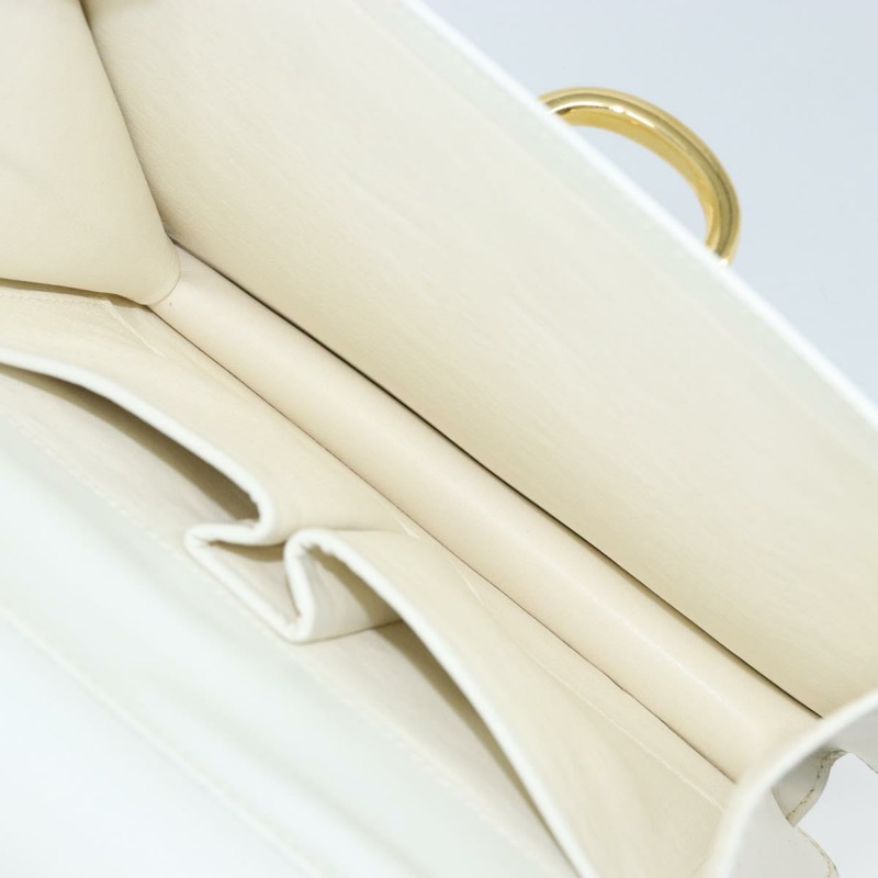 【日本直送】CELINE 手提包 皮革 白色 金色 正品 146638-21