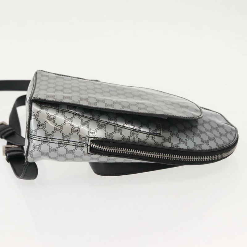 【日本直送】CELINE Macadam帆布雙肩包 銀色 Auth 146658-2