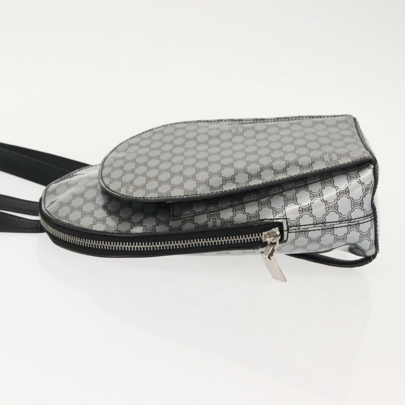 【日本直送】CELINE Macadam帆布雙肩包 銀色 Auth 146658-3