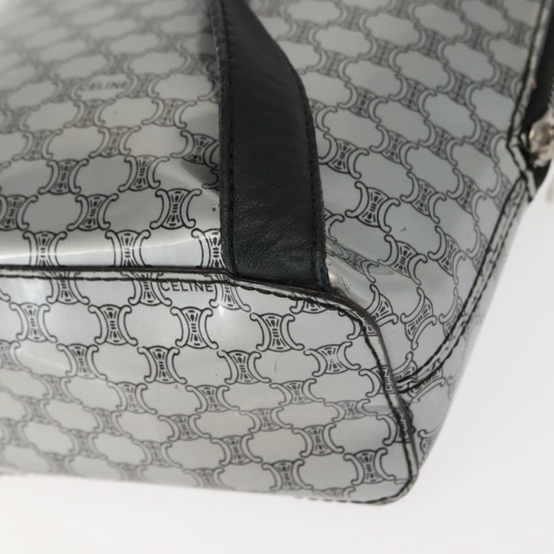 【日本直送】CELINE Macadam帆布雙肩包 銀色 Auth 146658-8