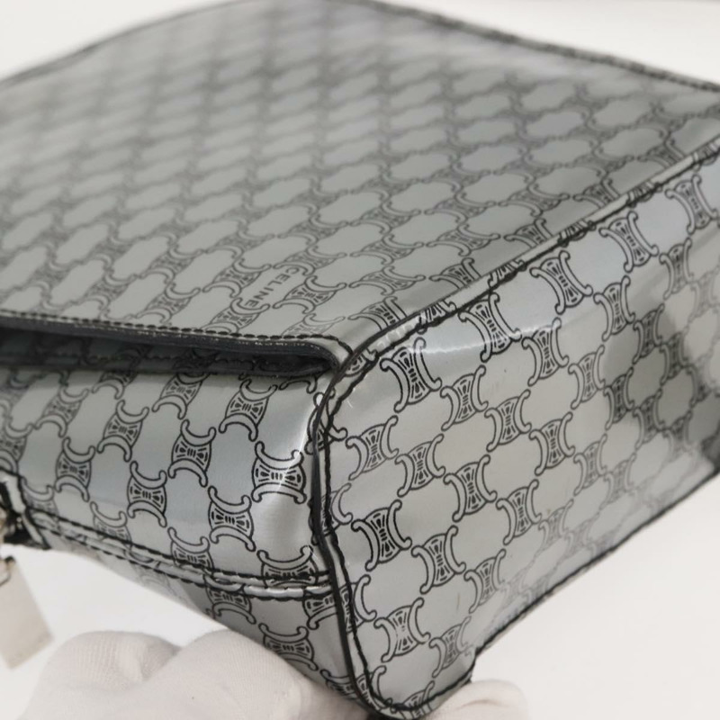 【日本直送】CELINE Macadam帆布雙肩包 銀色 Auth 146658-13