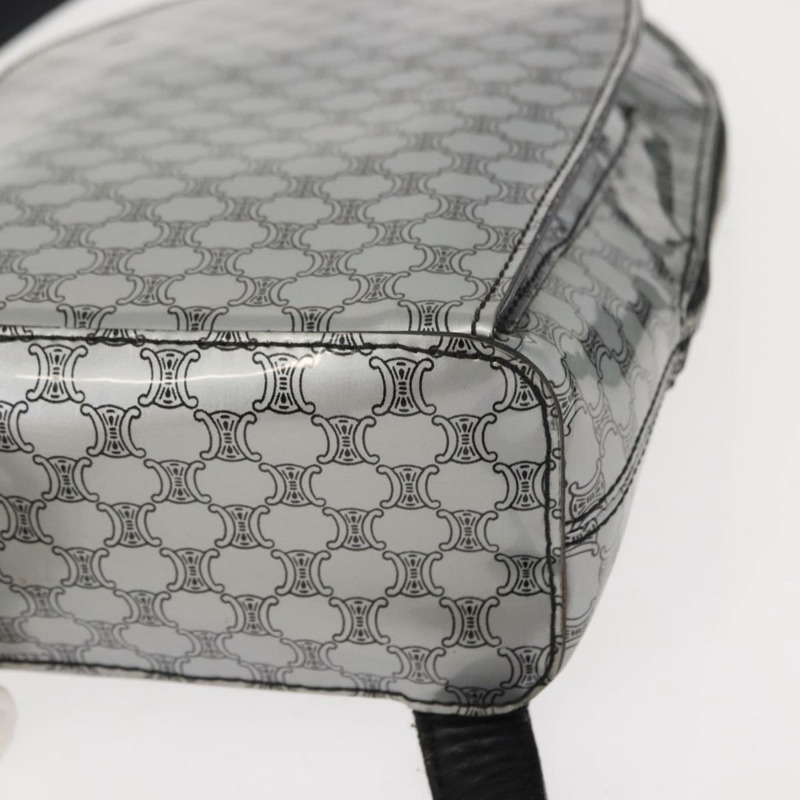 【日本直送】CELINE Macadam帆布雙肩包 銀色 Auth 146658-14