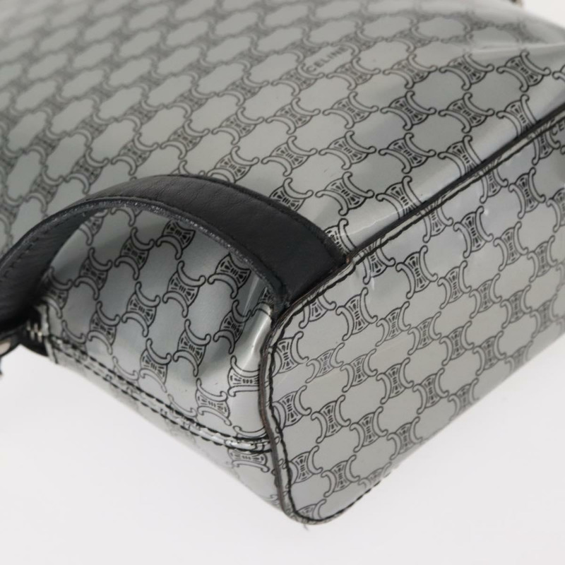 【日本直送】CELINE Macadam帆布雙肩包 銀色 Auth 146658-15