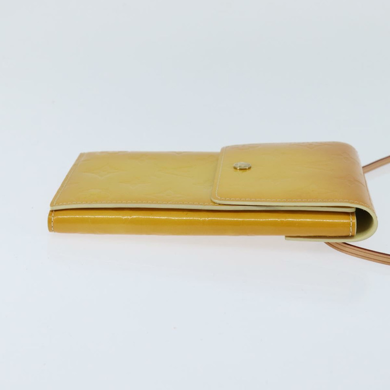 【日本直送】路易威登 Monogram Vernis Walker 錢包 亮黃色 M91074 LV Auth ep10966-3
