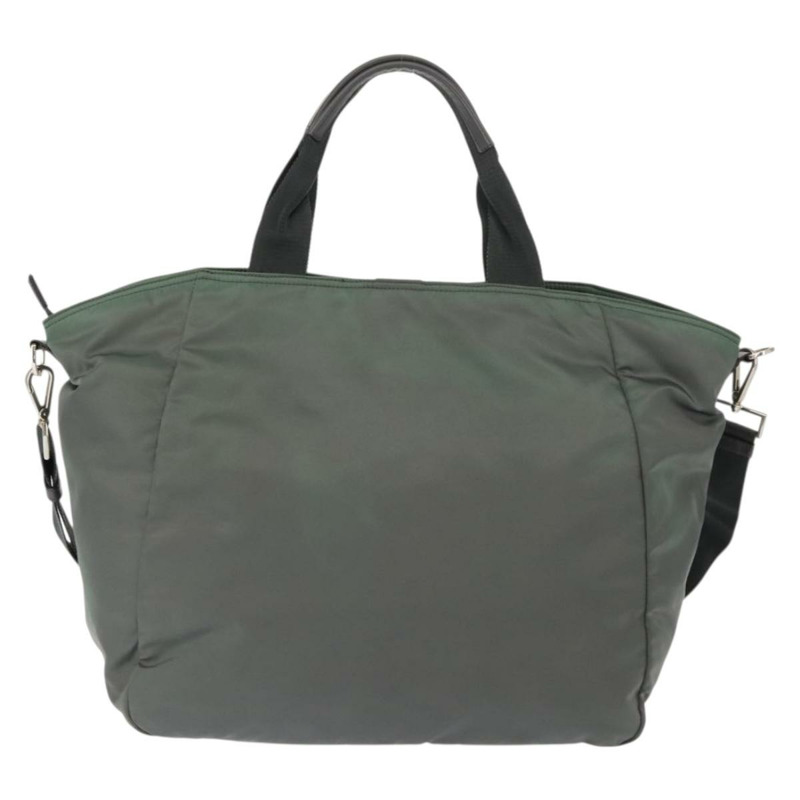 【日本直送】PRADA 尼龍雙肩托特包 卡其色 銀色 正品 146790-1