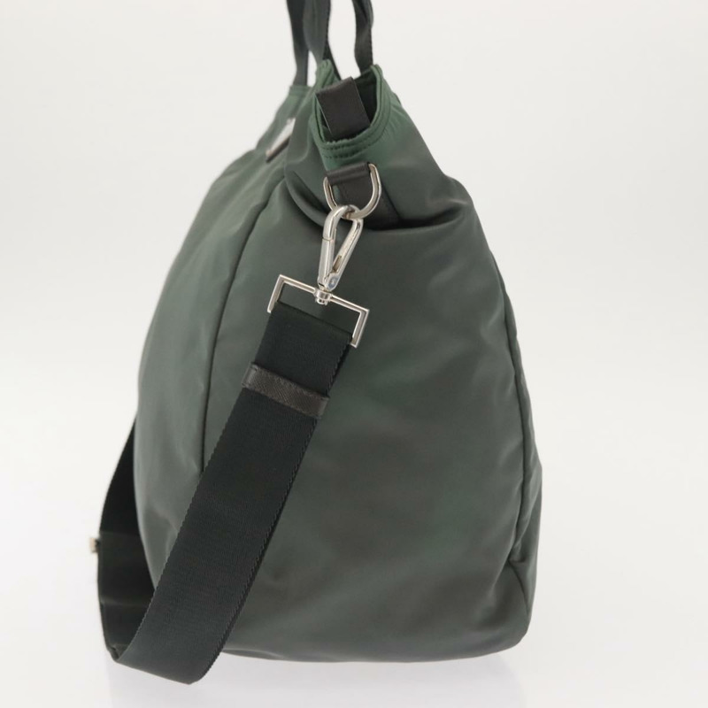 【日本直送】PRADA 尼龍雙肩托特包 卡其色 銀色 正品 146790-2