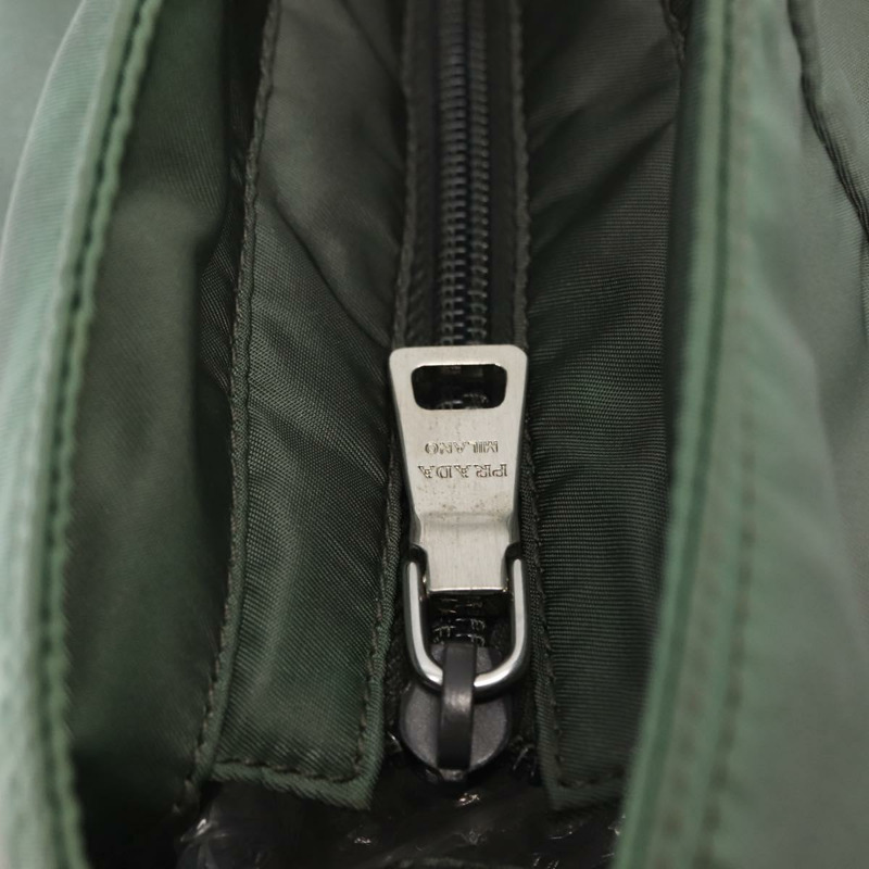 【日本直送】PRADA 尼龍雙肩托特包 卡其色 銀色 正品 146790-8