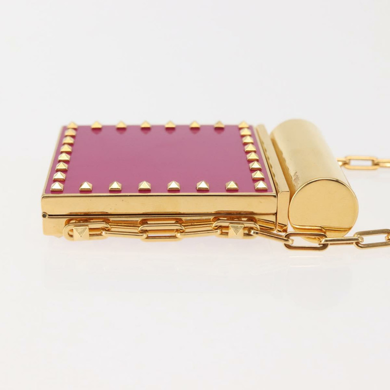 【日本直送】華倫天奴 (VALENTINO) 口紅收納化妝包 金屬粉色 正品 BA6885-2