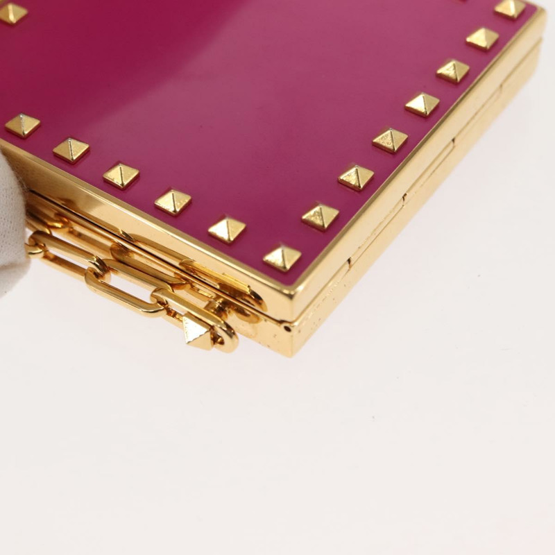 【日本直送】華倫天奴 (VALENTINO) 口紅收納化妝包 金屬粉色 正品 BA6885-8