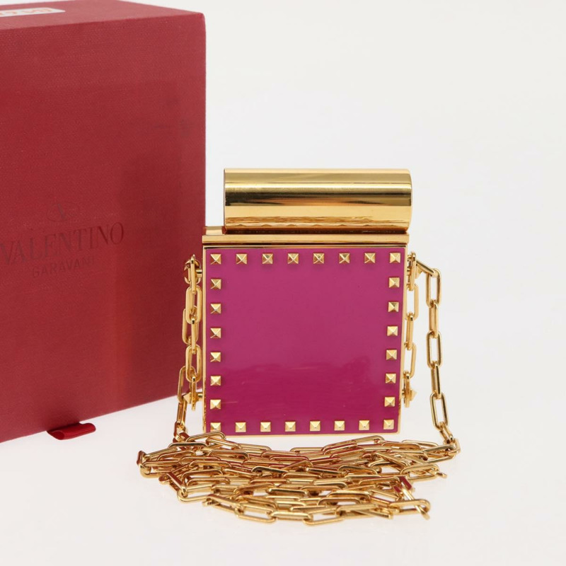 【日本直送】華倫天奴 (VALENTINO) 口紅收納化妝包 金屬粉色 正品 BA6885-11