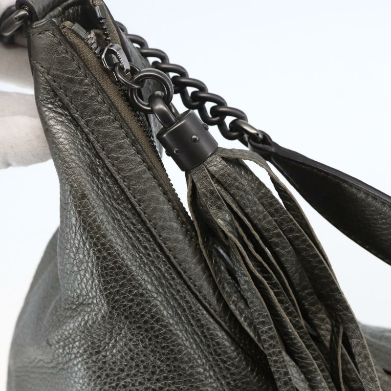 【日本直送】GUCCI Soho 鏈條單肩包 皮革 銀色 326706 正品 yk19690-9