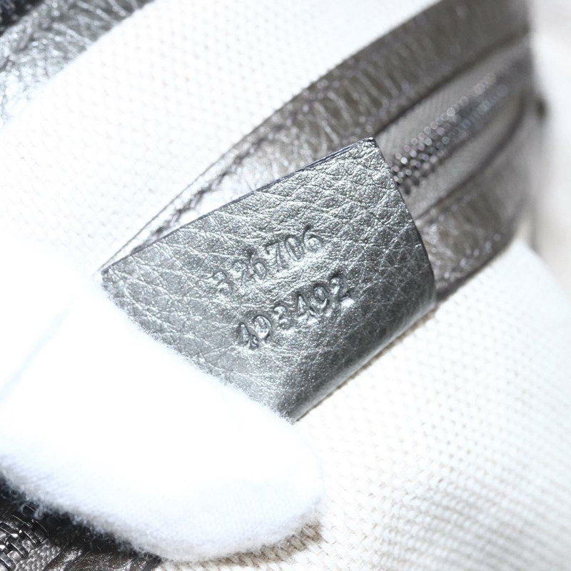 【日本直送】GUCCI Soho 鏈條單肩包 皮革 銀色 326706 正品 yk19690-11