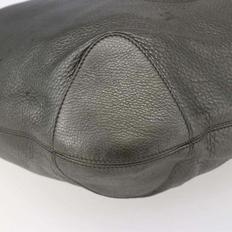 【日本直送】GUCCI Soho 鏈條單肩包 皮革 銀色 326706 正品 yk19690-13