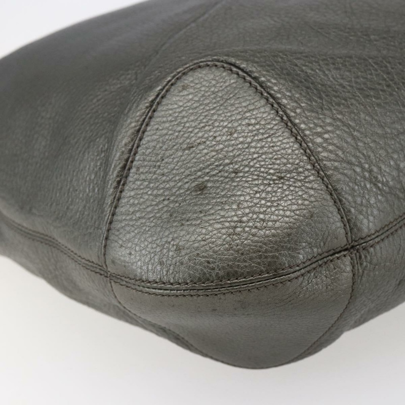 【日本直送】GUCCI Soho 鏈條單肩包 皮革 銀色 326706 正品 yk19690-15