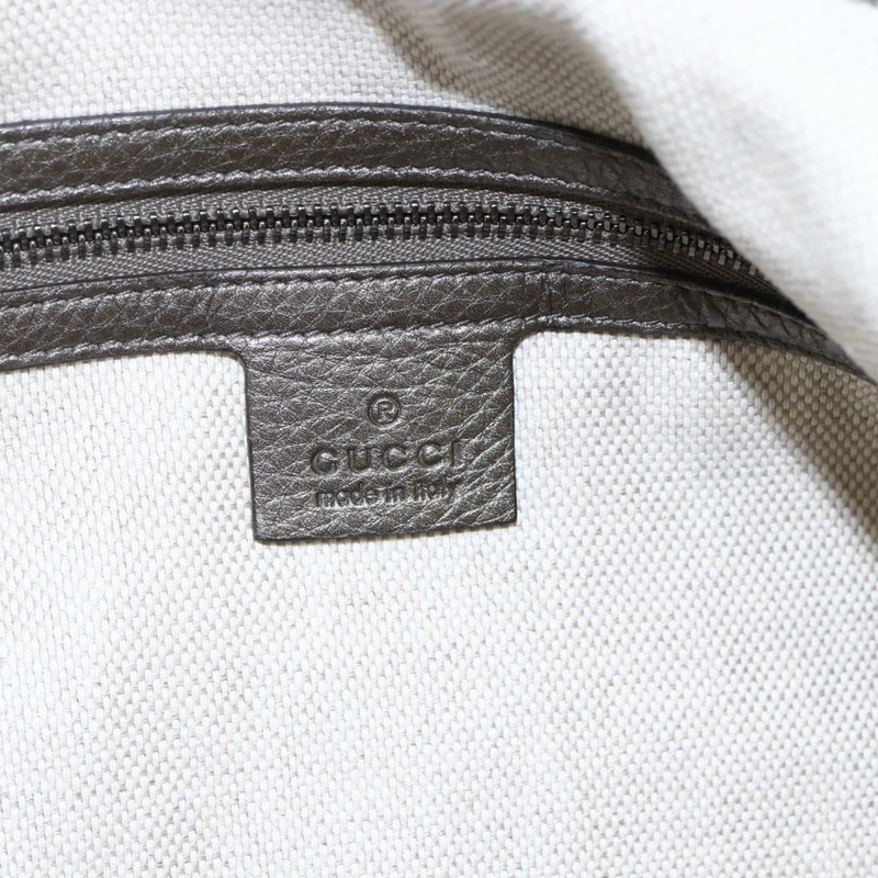 【日本直送】GUCCI Soho 鏈條單肩包 皮革 銀色 326706 正品 yk19690-16