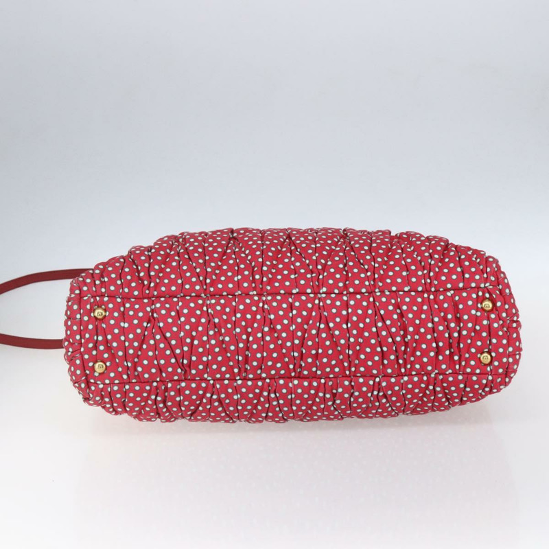 【日本直送】Miu Miu Matelasse 手袋 帆布 2way 紅金 Auth yk19675-4