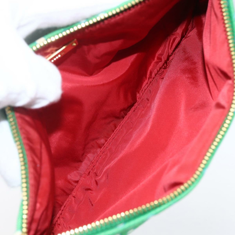 【日本直送】Miu Miu Matelasse 手袋 帆布 2way 紅金 Auth yk19675-27