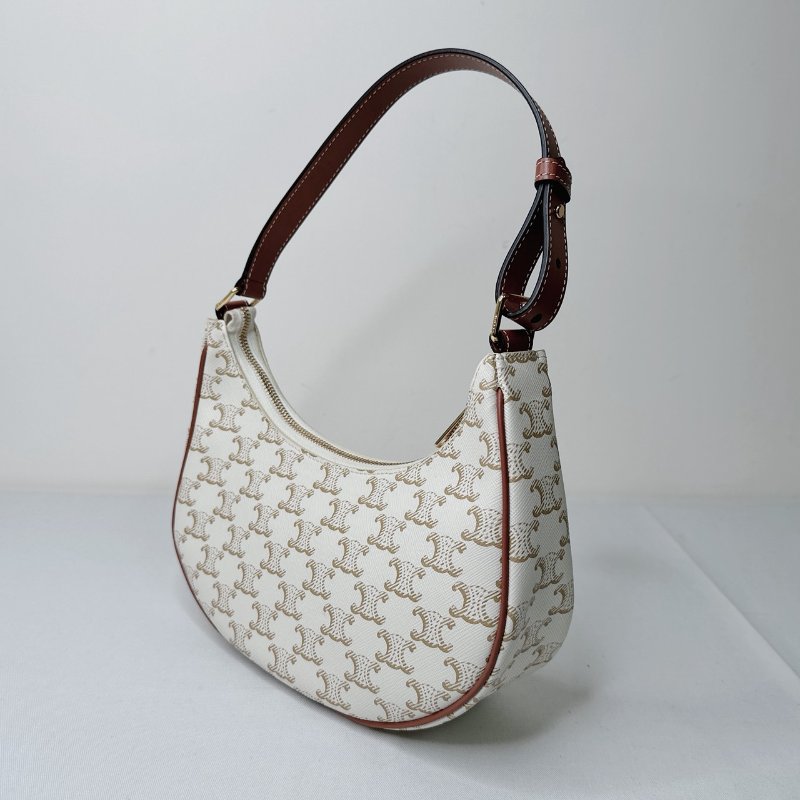 CELINE AVA白色凱旋門腋下包-3