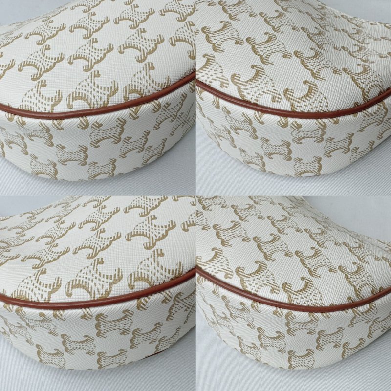 CELINE AVA白色凱旋門腋下包-8