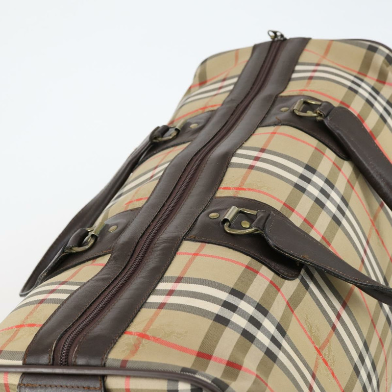 【日本直送】Burberrys Nova 格紋波士頓包帆布米色金色正品 yk19664-5