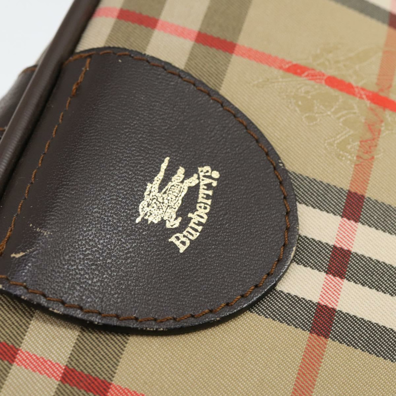 【日本直送】Burberrys Nova 格紋波士頓包帆布米色金色正品 yk19664-9