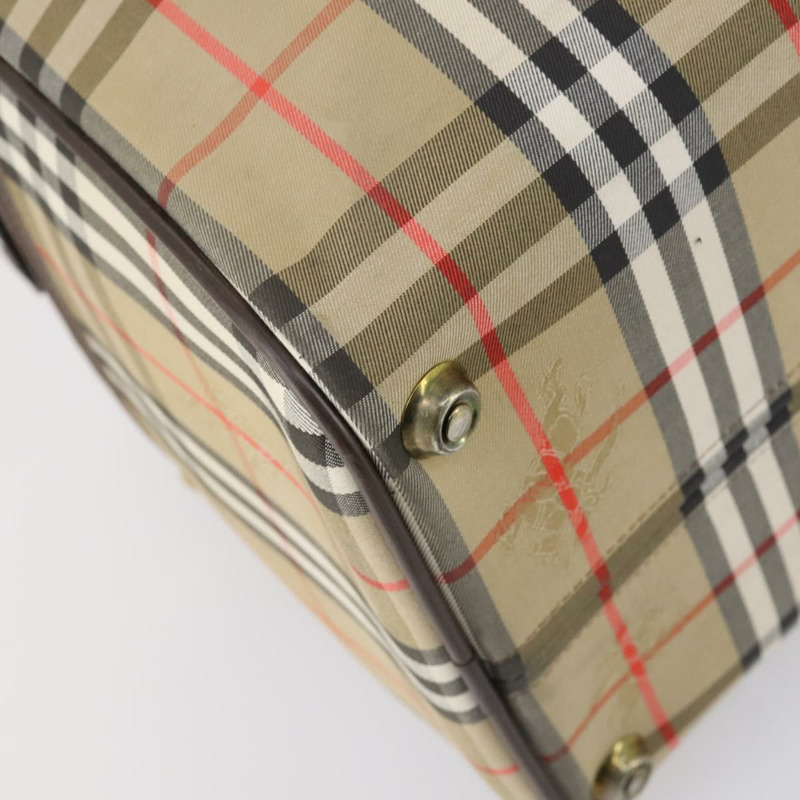 【日本直送】Burberrys Nova 格紋波士頓包帆布米色金色正品 yk19664-13