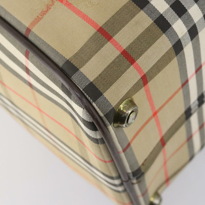【日本直送】Burberrys Nova 格紋波士頓包帆布米色金色正品 yk19664-15