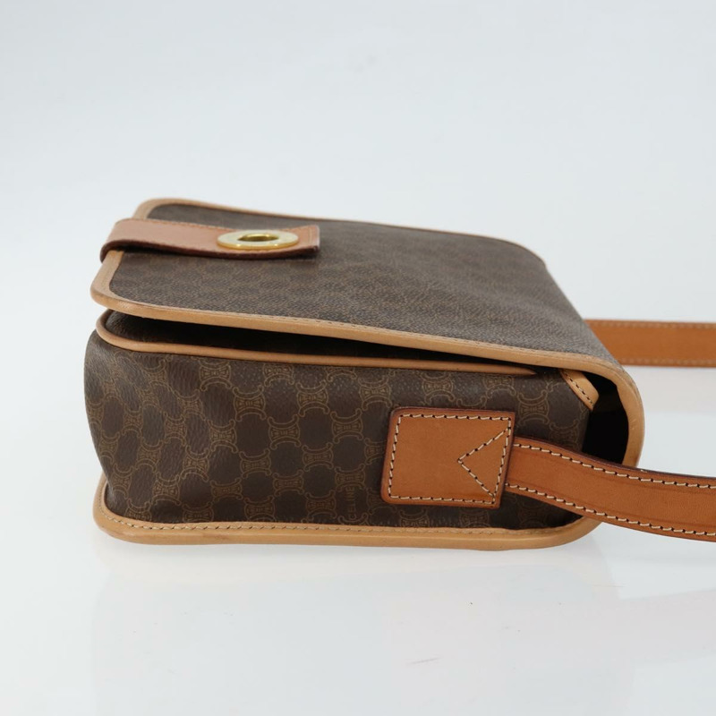 【日本直送】CELINE Macadam帆布肩背包 PVC棕色金色 正品 146784-2