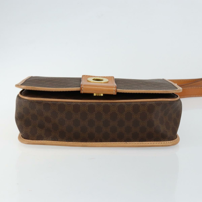 【日本直送】CELINE Macadam帆布肩背包 PVC棕色金色 正品 146784-4