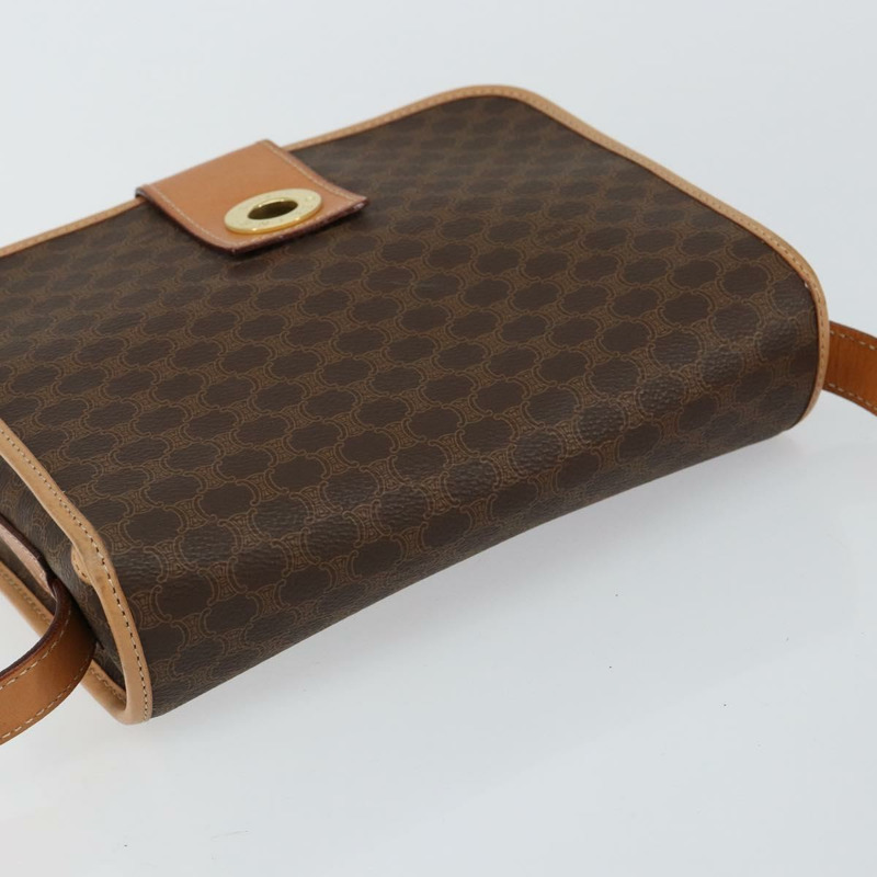 【日本直送】CELINE Macadam帆布肩背包 PVC棕色金色 正品 146784-5