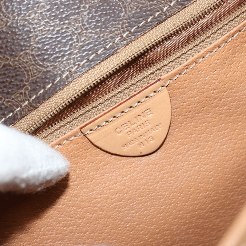 【日本直送】CELINE Macadam帆布肩背包 PVC棕色金色 正品 146784-11