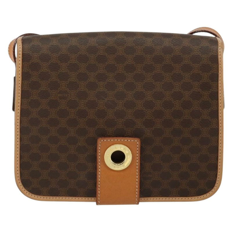 【日本直送】CELINE Macadam帆布肩背包 PVC棕色金色 正品 146784-12