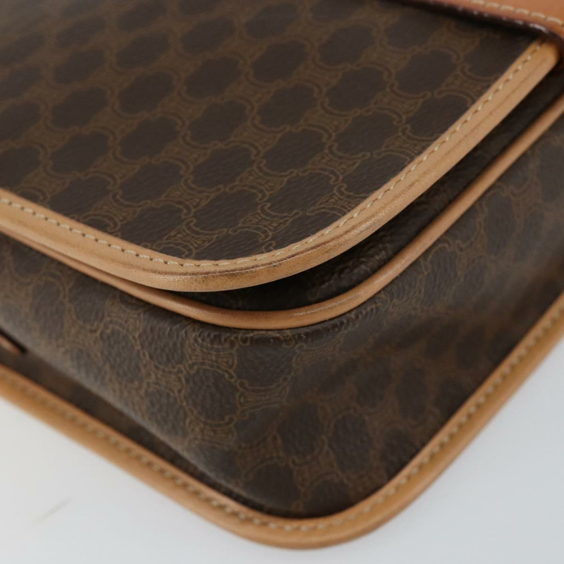 【日本直送】CELINE Macadam帆布肩背包 PVC棕色金色 正品 146784-13