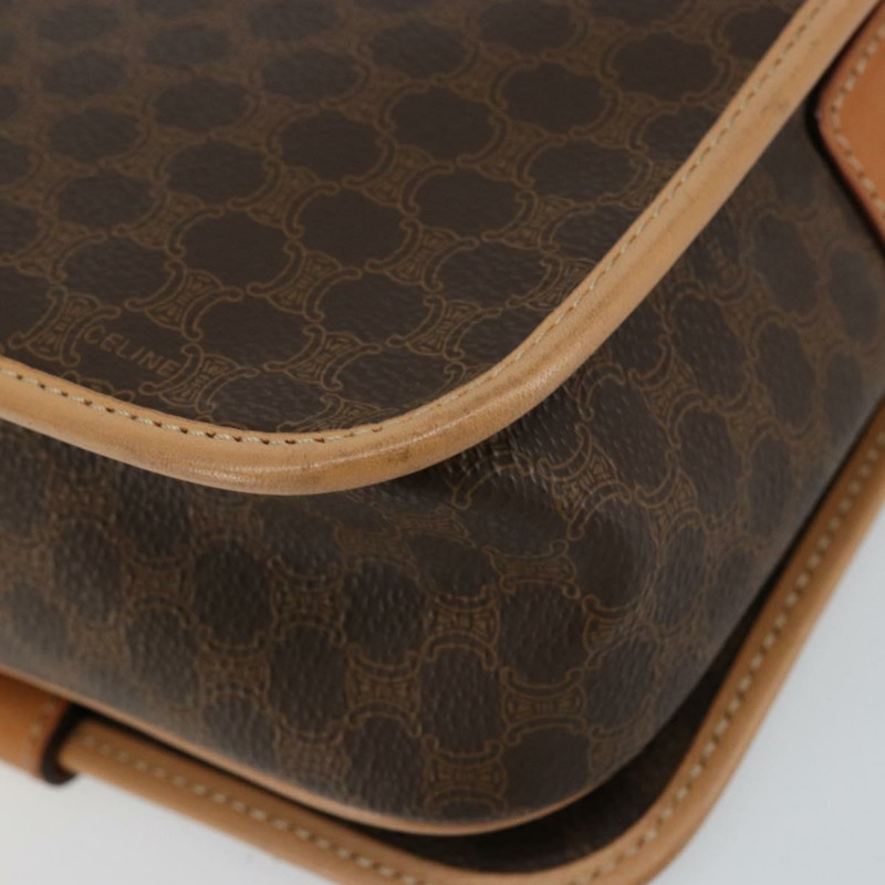 【日本直送】CELINE Macadam帆布肩背包 PVC棕色金色 正品 146784-14