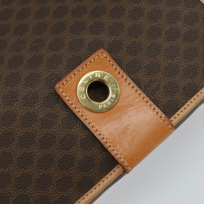 【日本直送】CELINE Macadam帆布肩背包 PVC棕色金色 正品 146784-16