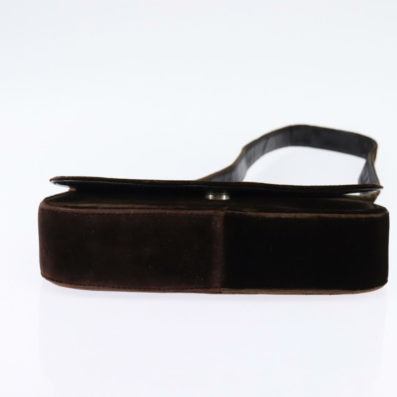 【日本直送】PRADA 棕色絲絨單肩包 正品 146720-4