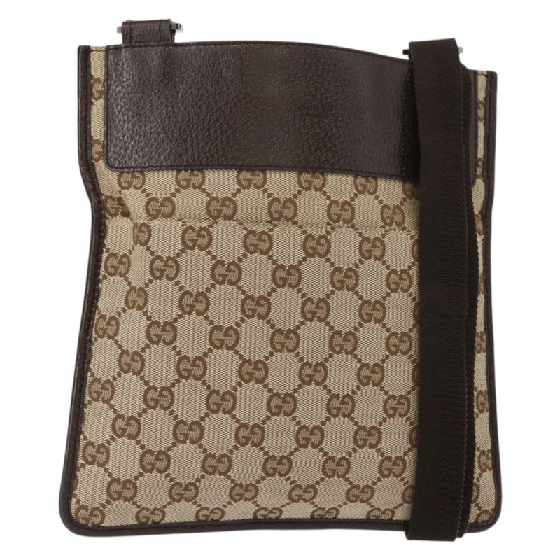 【日本直送】GUCCI GG帆布肩背包 米色 銀色 27639 正品 147682-0