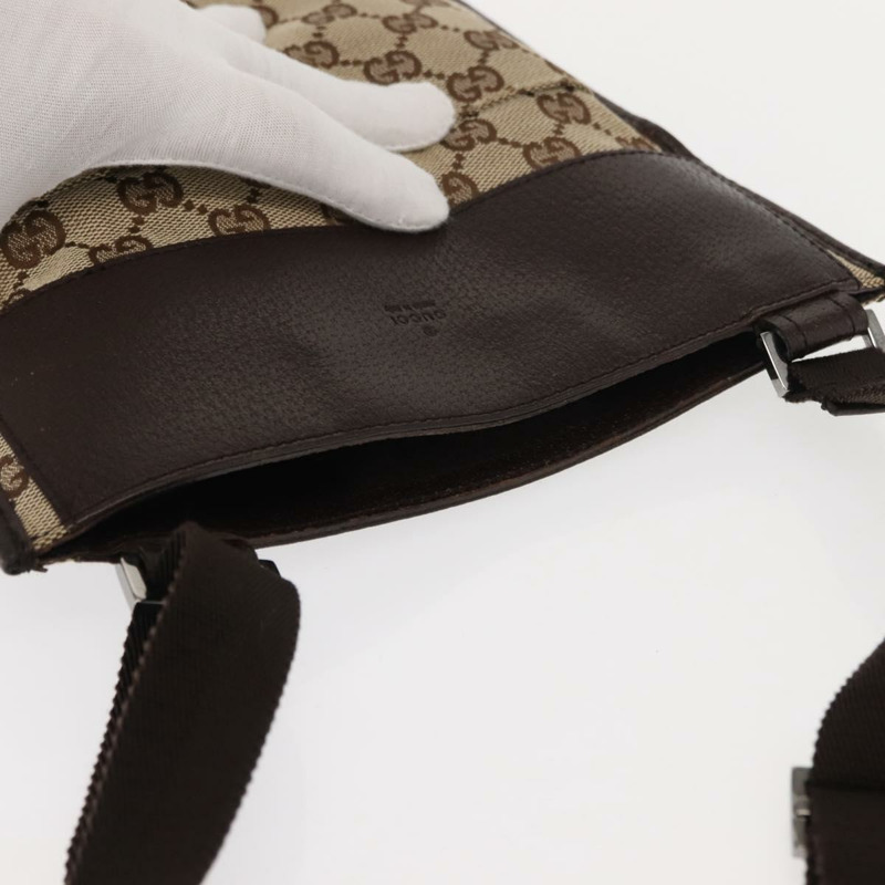 【日本直送】GUCCI GG帆布肩背包 米色 銀色 27639 正品 147682-5