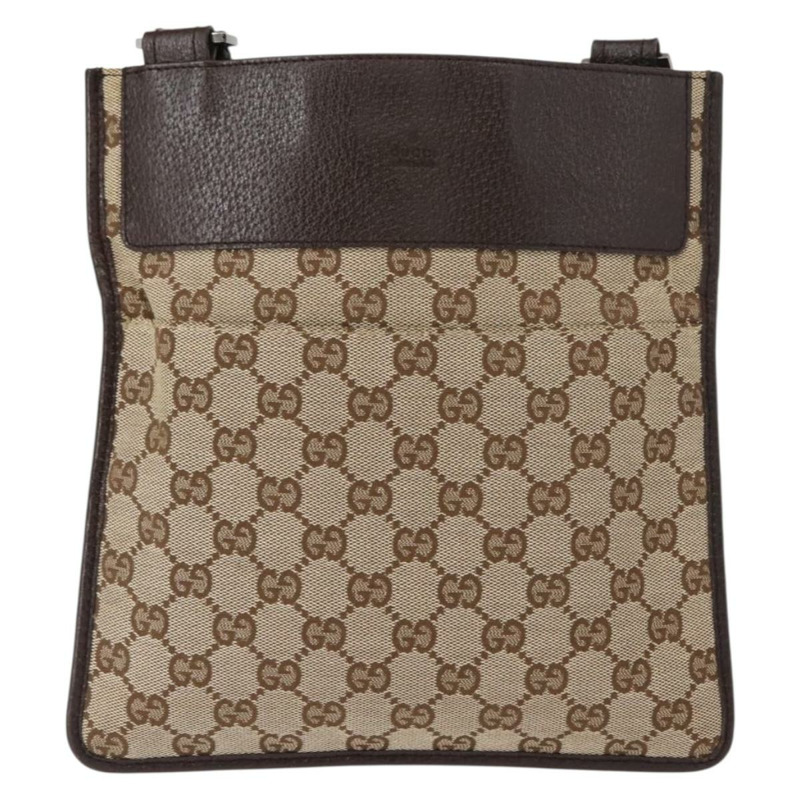 【日本直送】GUCCI GG帆布肩背包 米色 銀色 27639 正品 147682-12