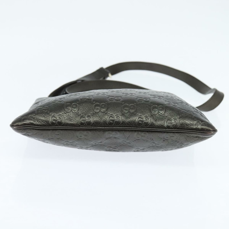 【日本直送】GUCCI Guccissima GG帆布單肩包 皮革 灰色 金色 201538 正品 147723-4