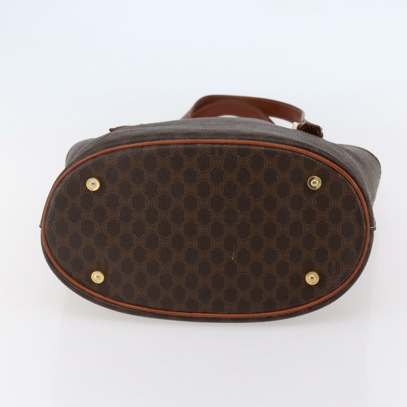 【日本直送】CELINE Macadam帆布手提包 PVC皮革 棕色 金色 正品 147637-4