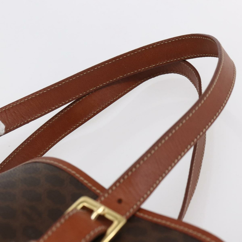 【日本直送】CELINE Macadam帆布手提包 PVC皮革 棕色 金色 正品 147637-13