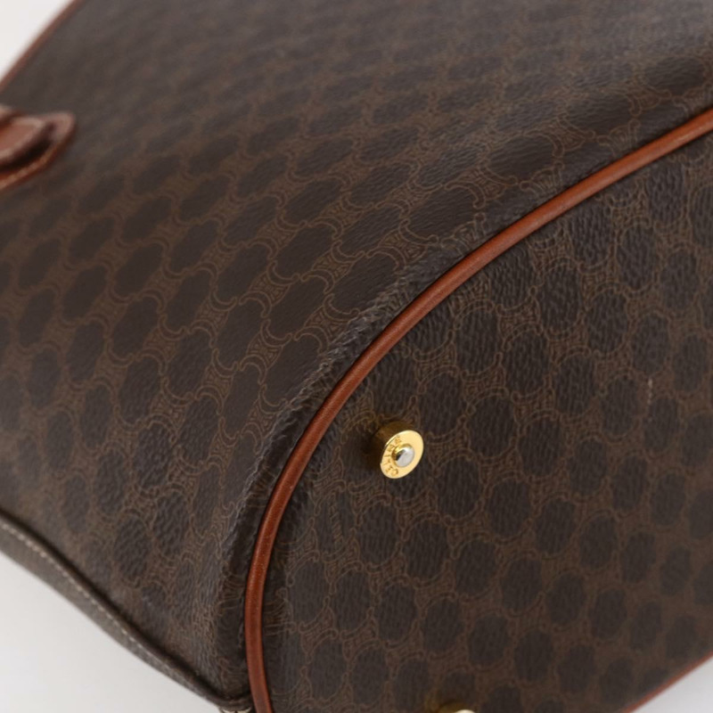 【日本直送】CELINE Macadam帆布手提包 PVC皮革 棕色 金色 正品 147637-15